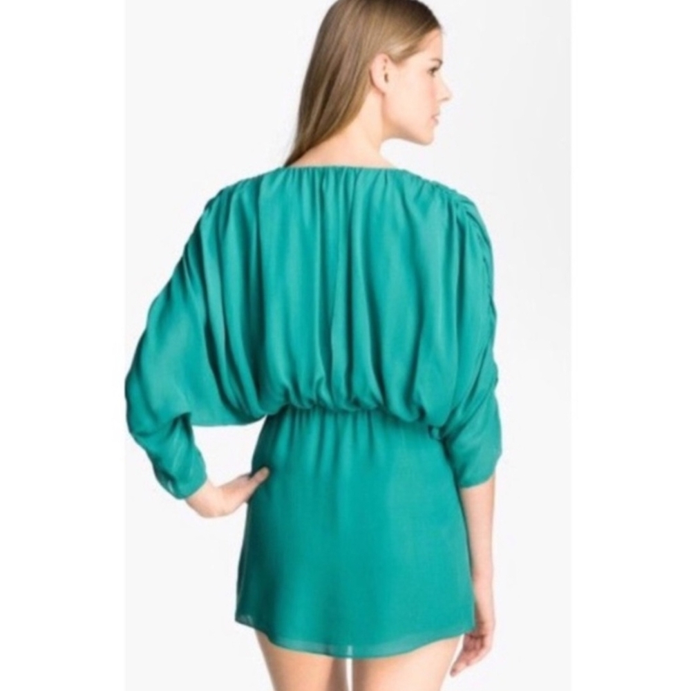 Parker Teal Long Sleeve Mini Dress - Picture 3 of 13